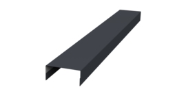 Крышка 30х15 жалюзи Texas 0,7 PE RAL 7024 мокрый асфальт (2,5м)