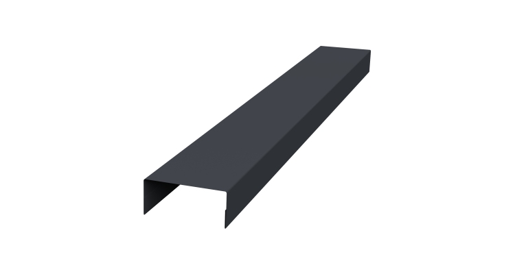 Крышка 45х20 жалюзи Texas 0,45 Drap TwinColor RAL 7024 мокрый асфальт (2м)