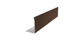 Нащельник 125 Texas 25х35 0,45 Drap ST RAL 8017 шоколад (L1,8)