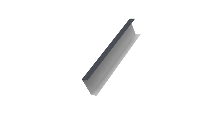 Декоративная накладка на столб универсальная 60х60 для забора жалюзи 0,45 Drap ST RAL 7024 мокрый асфальт (1,8м)