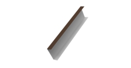 Декоративная накладка на столб универсальная 60х60 для забора жалюзи 0,45 Drap ST RAL 8017 шоколад (1,8м)