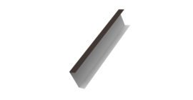 Декоративная накладка на столб универсальная 60х60 для забора жалюзи 0,5 PurLite Matt RR 32 темно-коричневый (2м)