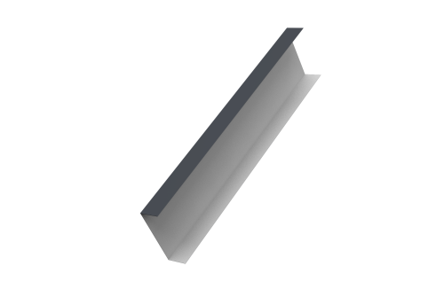 Декоративная накладка на столб универсальная 62х55 для забора жалюзи 0,45 Drap TX RAL 7024 мокрый асфальт (1,8м)