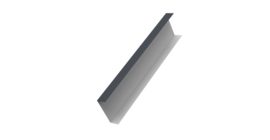 Декоративная накладка на столб универсальная 62х55 для забора жалюзи 0,5 Satin Matt RAL 7024 мокрый асфальт (3м)