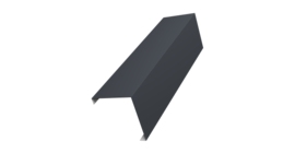 Декоративная накладка на столб универсальная угловая 80х80 для забора жалюзи 0,5 PurPro RAL 7024 мокрый асфальт (2м)