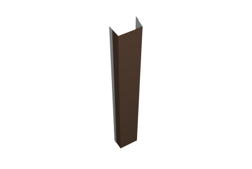 Крепежная планка нижняя Texas 0,45 PE RAL 8017 шоколад (1,8м)