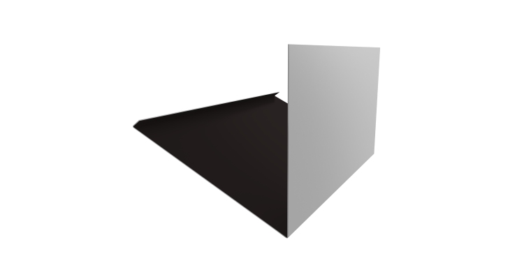 Планка примыкание верхнее к трубе фальц Grand Line 0,5 Satin Matt RAL 9005 черный (3м)