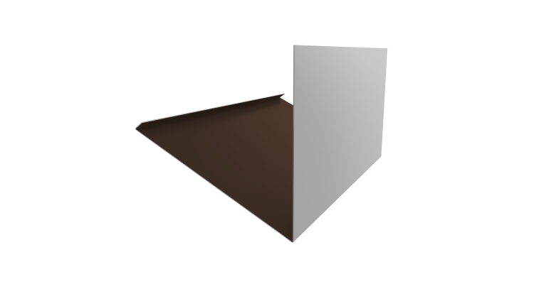 Планка примыкание верхнее к трубе фальц Grand Line 0,5 Satin Matt RAL 8017 шоколад (2м)