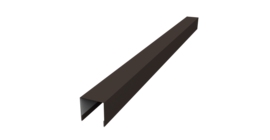 Планка вертикальная лицевая для забора жалюзи Palermo 0,5 PurPro RR 32 темно-коричневый (2,5м)