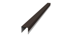 Планка вертикальная обратная для забора жалюзи Palermo 0,5 Satin RR 32 темно-коричневый (1,8м)