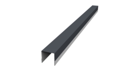 Планка вертикальная обратная для забора жалюзи Palermo 0,5 PurPro Matt 275 RAL 7024 мокрый асфальт (2м)