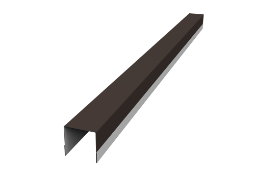 Планка вертикальная обратная для забора жалюзи Palermo 0,45 PE RR 32 темно-коричневый (2м)