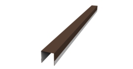 Планка вертикальная обратная для забора жалюзи Palermo 0,5 PurLite Matt RAL 8017 шоколад (2,5м)