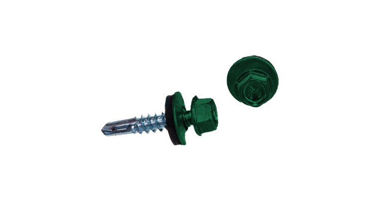 Саморез по металлу Daxmer 5,5х25 RAL 6029 (250) сверло №3