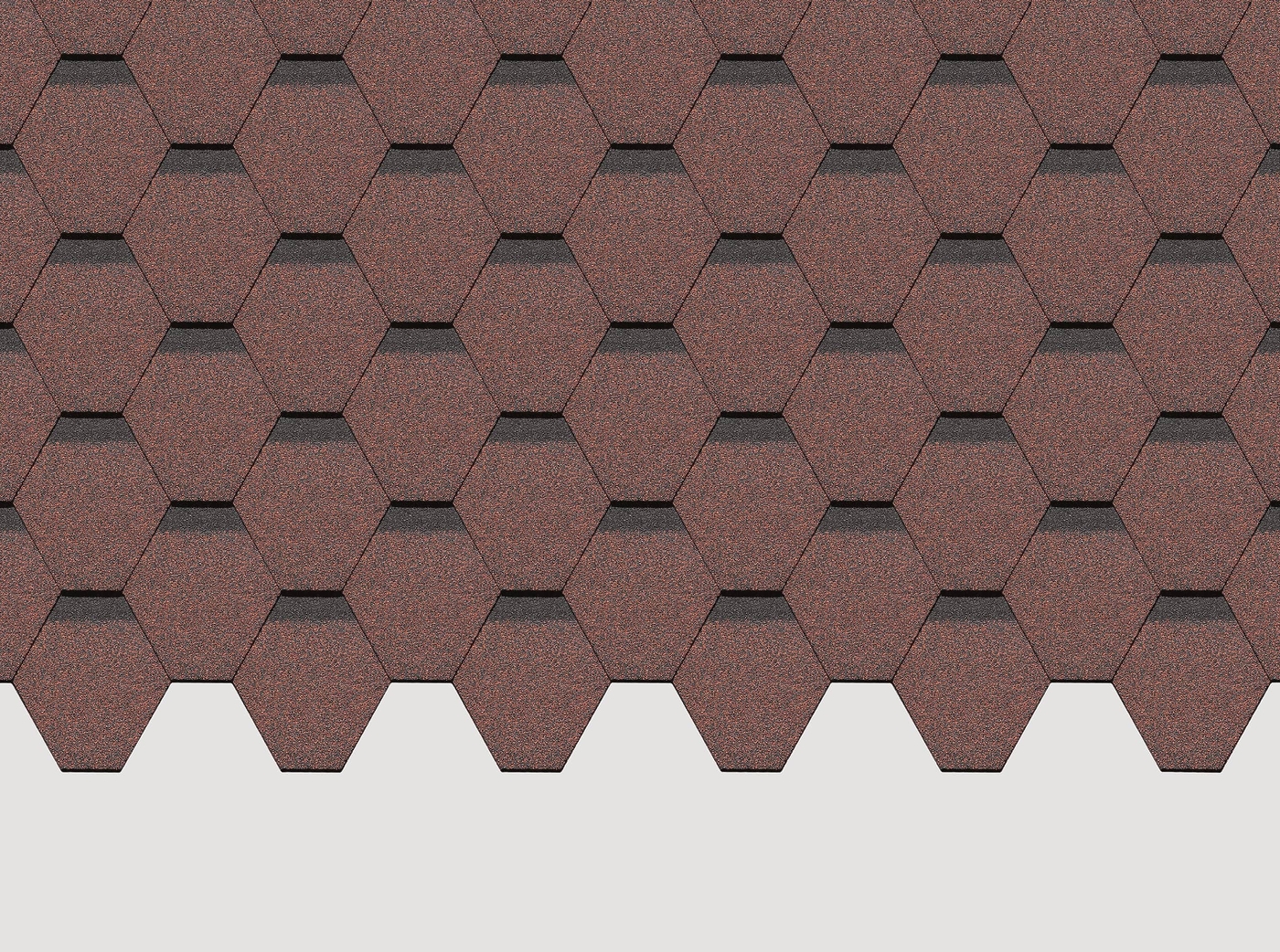 Гибкая черепица Docke Standard Сота, Красный