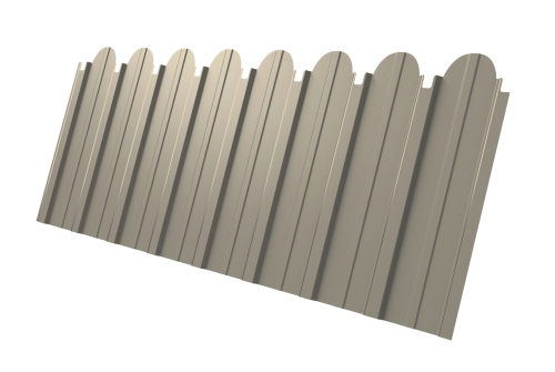 Профнастил С10A фигурный 0,5 Satin RAL 1015 светлая слоновая кость