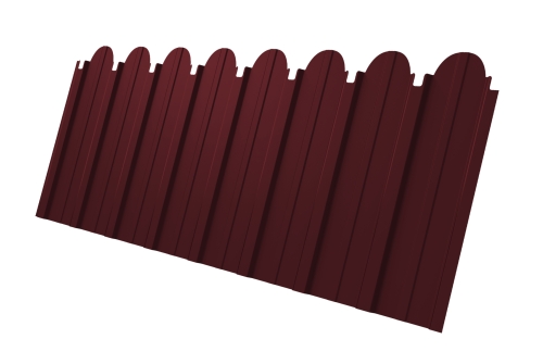 Профнастил С10A фигурный 0,5 Satin RAL 3005 красное вино